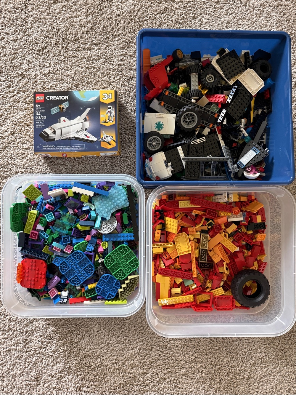 LEGO Mixed Bricks and Creator Shuttle Set - Multicolor Kids Building Toy